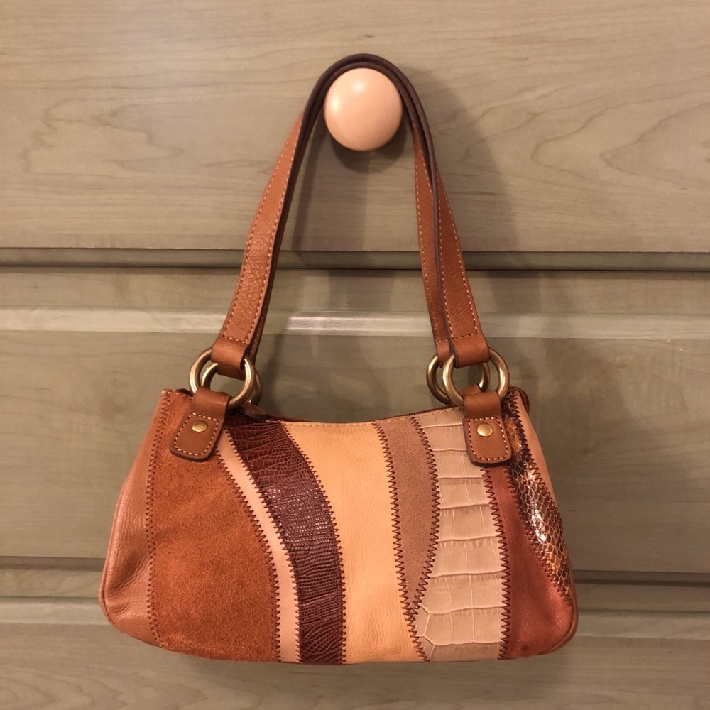 Fossil Patterned Genuine Leather Purse